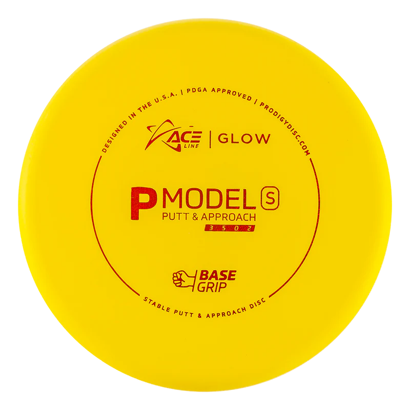 ACE LINE P MODEL S BASEGRIP GLOW PLASTIC Disc golf disc