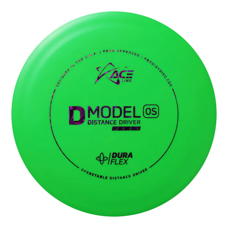 ACE LINE D MODEL OS DURAFLEX GLOW PLASTIC Disc golf disc
