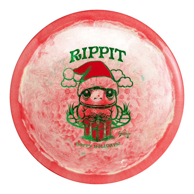 PRODIGY F7 500 SPECTRUM GLIMMER PLASTIKAS - "HOPPY HOLIDAYS" RIPPIT STAMP Diskgolfo diskas