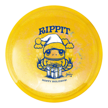 Load image into Gallery viewer, PRODIGY F7 500 SPECTRUM GLIMMER PLASTIC - "HOPPY HOLIDAYS" RIPPIT STAMP Disc golf disc