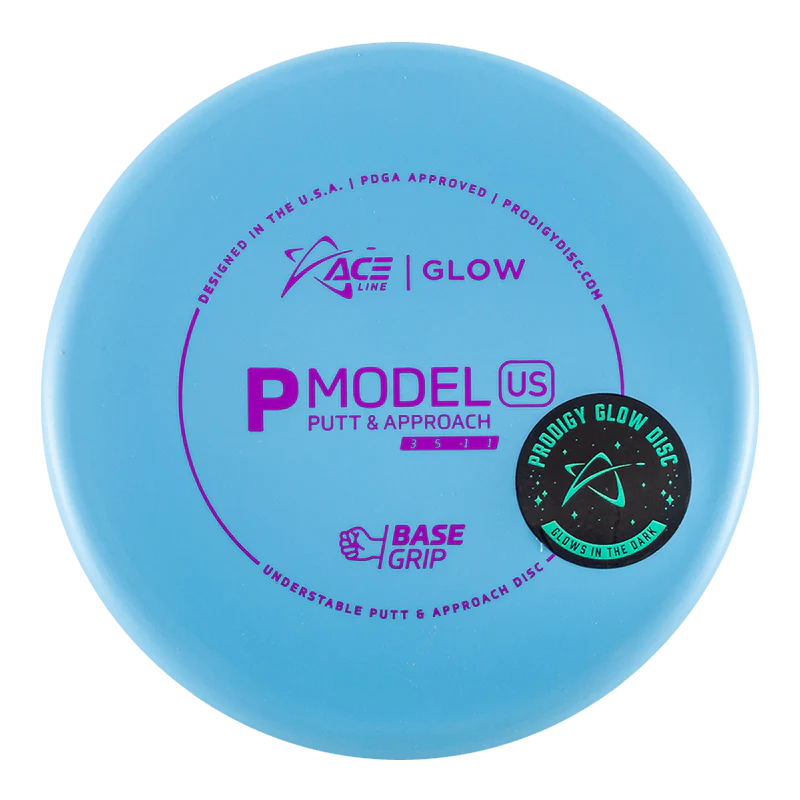 ACE LINE P MODEL US BASEGRIP GLOW PLASTIC Disc golf disc