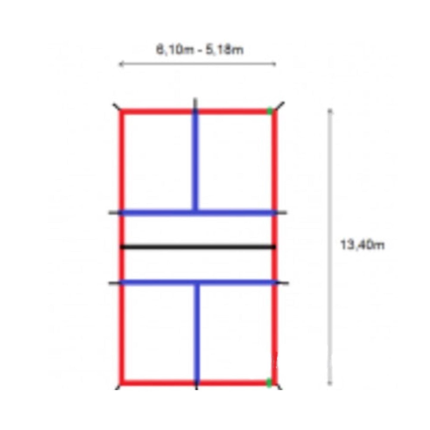 Badminton Pickleball grass boundary lines
