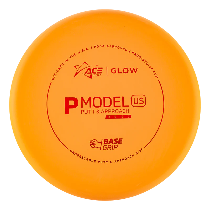 ACE LINE P MODEL US BASEGRIP GLOW PLASTIC Disc golf disc