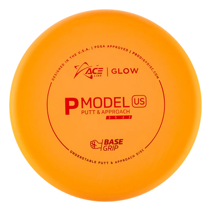 ACE LINE P MODEL US BASEGRIP GLOW PLASTIC Disc golf disc