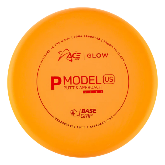 ACE LINE P MODEL US BASEGRIP GLOW PLASTIC Disc golf disc
