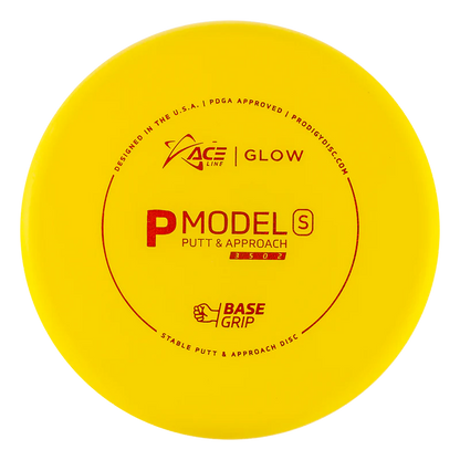ACE LINE P MODEL S BASEGRIP GLOW PLASTIC Disc golf disc