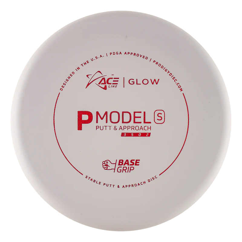 ACE LINE P MODEL S BASEGRIP GLOW PLASTIC Disc golf disc