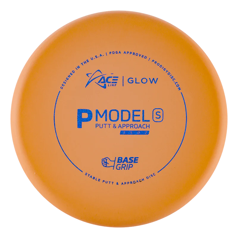 ACE LINE P MODEL S BASEGRIP GLOW PLASTIC Disc golf disc