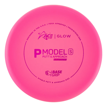 ACE LINE P MODEL S BASEGRIP GLOW PLASTIC Disc golf disc