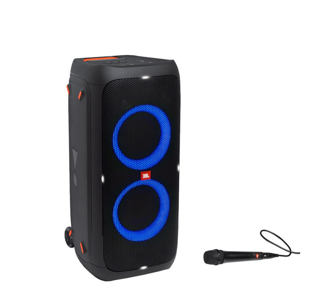 JBL PartyBox 310 Portable Bluetooth Speaker with a microfone rental