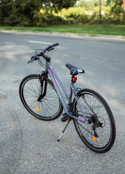 Rocksbike sieviešu velosipēds (pelēks/rozā)
