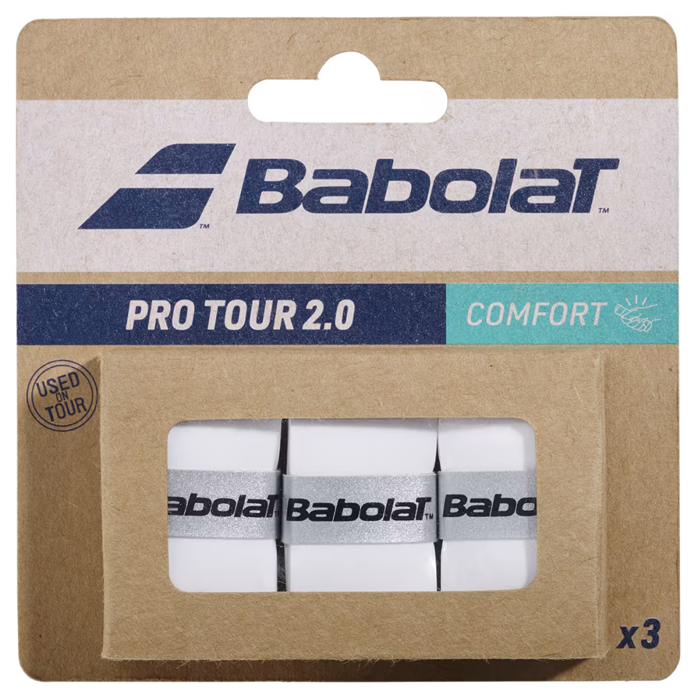 Overgrips BABOLAT Pro Tour 2.0 Comfort ( 3gab.), balts