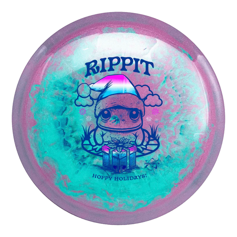 PRODIGY F7 500 SPECTRUM GLIMMER PLASTIKAS - "HOPPY HOLIDAYS" RIPPIT STAMP Diskgolfo diskas