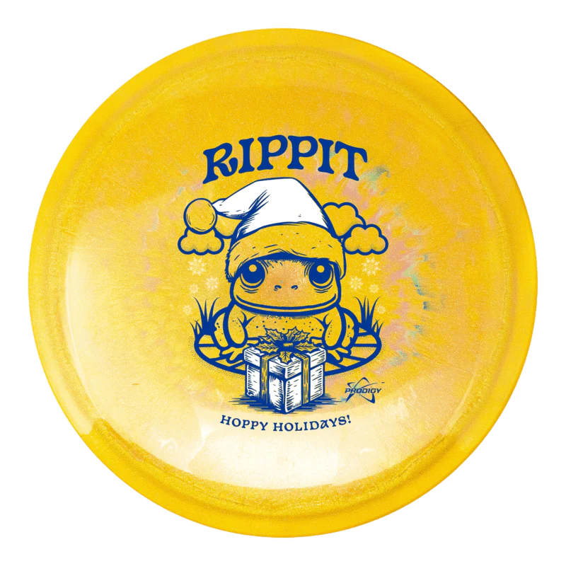 PRODIGY F7 500 SPECTRUM GLIMMER PLASTIKAS - "HOPPY HOLIDAYS" RIPPIT STAMP Diskgolfo diskas