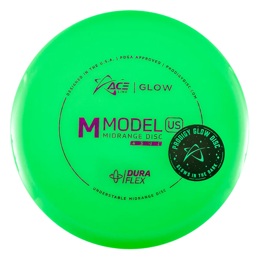 ACE LINE M MODEL US DURAFLEX GLOW PLASTIC Disc golf disc