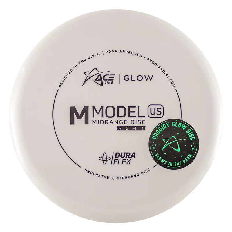 ACE LINE M MODEL US DURAFLEX GLOW PLASTIC Disc golf disc
