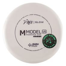 Load image into Gallery viewer, ACE LINE M MODEL US DURAFLEX GLOW PLASTIC Disc golf disc
