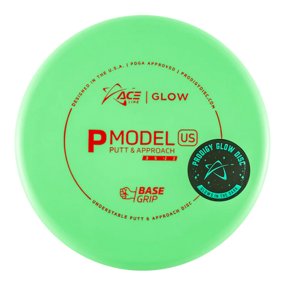 ACE LINE P MODEL US BASEGRIP GLOW PLASTIC Disc golf disc