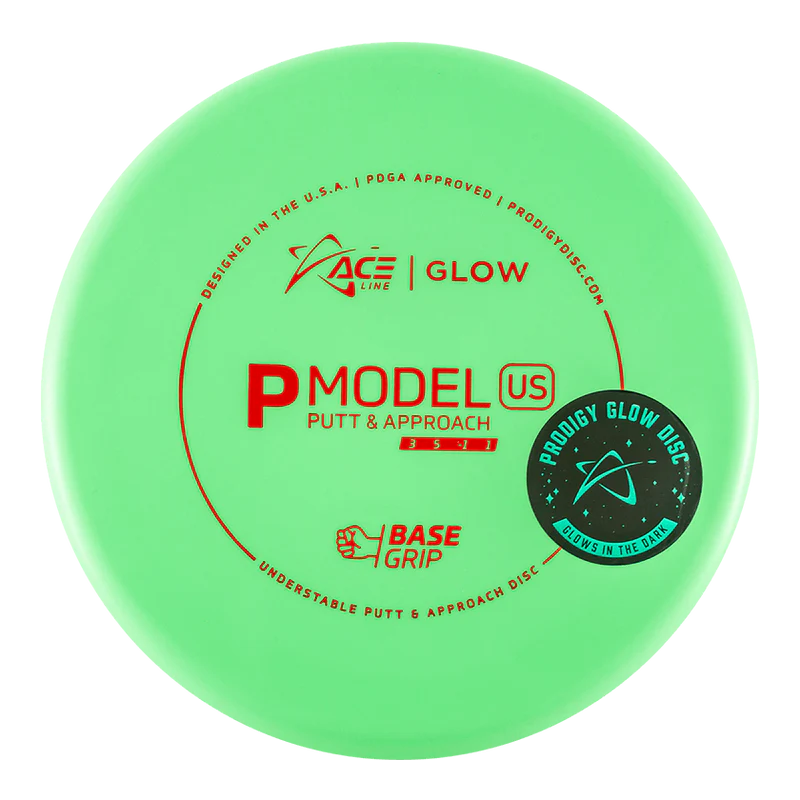 ACE LINE P MODEL US BASEGRIP GLOW PLASTIC Disc golf disc