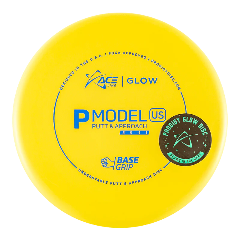 ACE LINE P MODEL US BASEGRIP GLOW PLASTIC Disc golf disc
