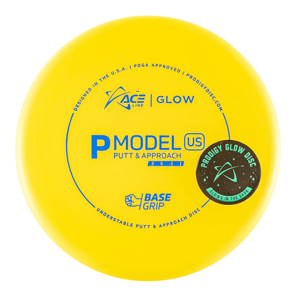 ACE LINE P MODEL US BASEGRIP GLOW PLASTIC Disc golf disc
