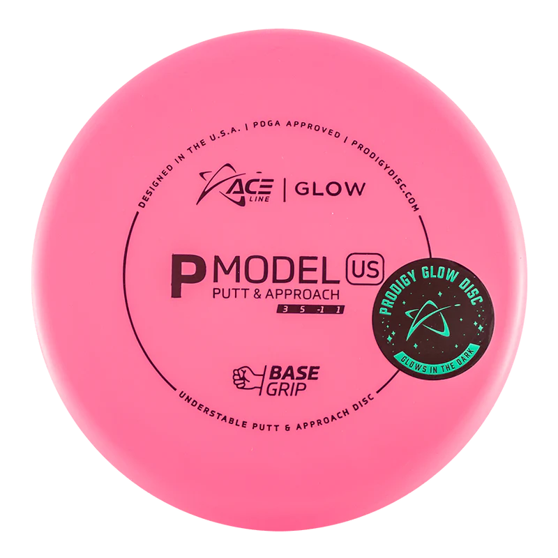 ACE LINE P MODEL US BASEGRIP GLOW PLASTIC Disc golf disc