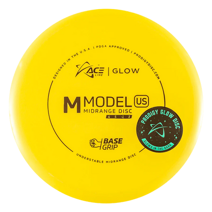 ACE LINE M MODEL US BASEGRIP GLOW PLASTIC Disc golf disc