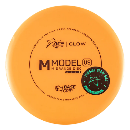 ACE LINE M MODEL US BASEGRIP GLOW PLASTIC Disc golf disc