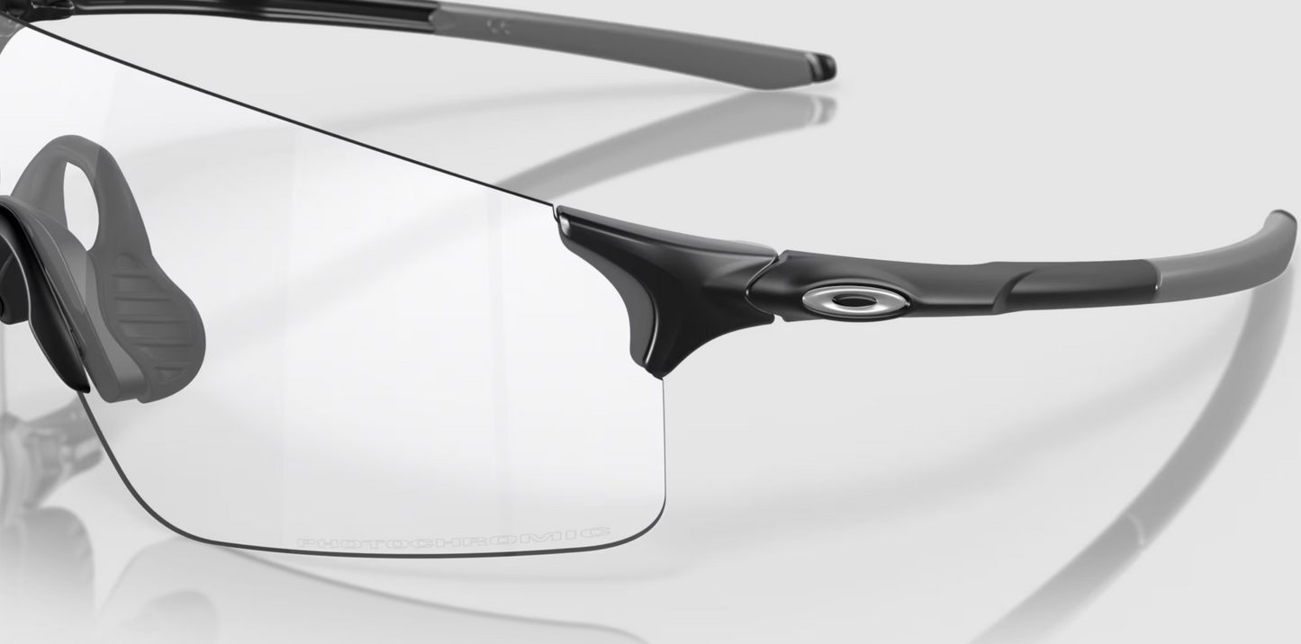 Oakley Evzero blades Matte black Clear to black iridium photochromic sunglasses