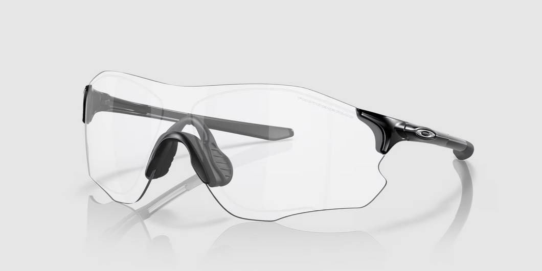 Oakley Evzero path Polished black Clear to black iridium photochromic sunglasses