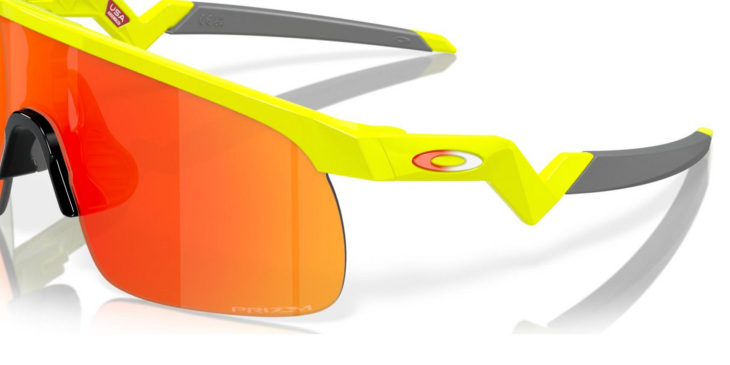 Oakley Resistor Tennis ball yellow Prizm ruby sunglasses