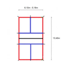 Ielādējiet attēlu galerijas skatītājā, Badmintona Pickleball zāles robežlīnijas

