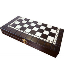 Load image into Gallery viewer, Wooden Backgammon, Chess &amp; Checkers
