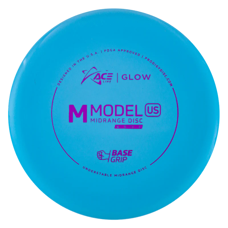 ACE LINE M MODEL US BASEGRIP GLOW PLASTIC Disc golf disc