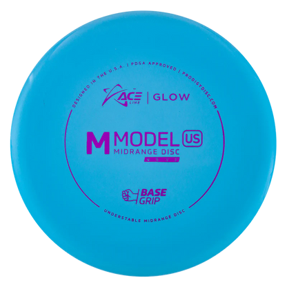 ACE LINE M MODEL US BASEGRIP GLOW PLASTIC Disc golf disc