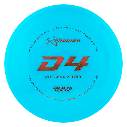 PRODIGY D4 400G PLASTIC Disc golf disc