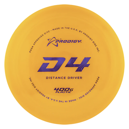 PRODIGY D4 400G PLASTIC Disc golf disc