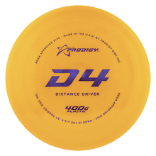 Load image into Gallery viewer, PRODIGY D4 400G PLASTIC Disc golf disc
