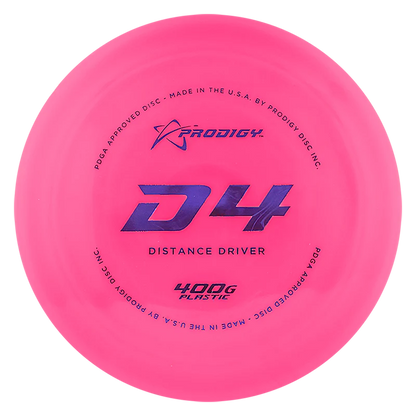 PRODIGY D4 400G PLASTIC Disc golf disc