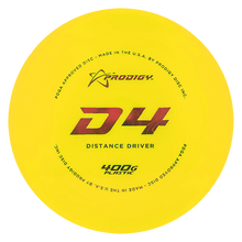 Load image into Gallery viewer, PRODIGY D4 400G PLASTIC Disc golf disc
