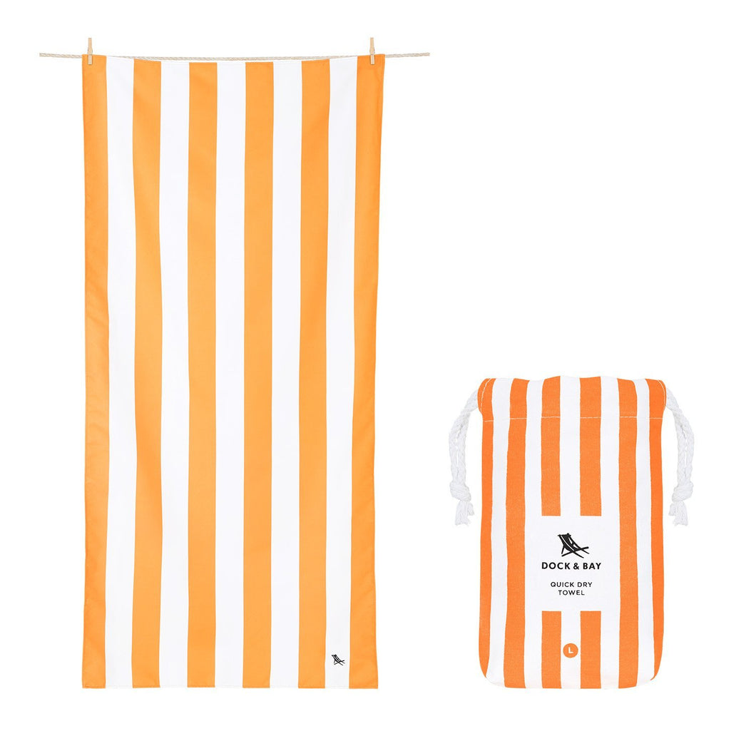 Quick Dry Towel Ipanema Orange - MyBeachStore