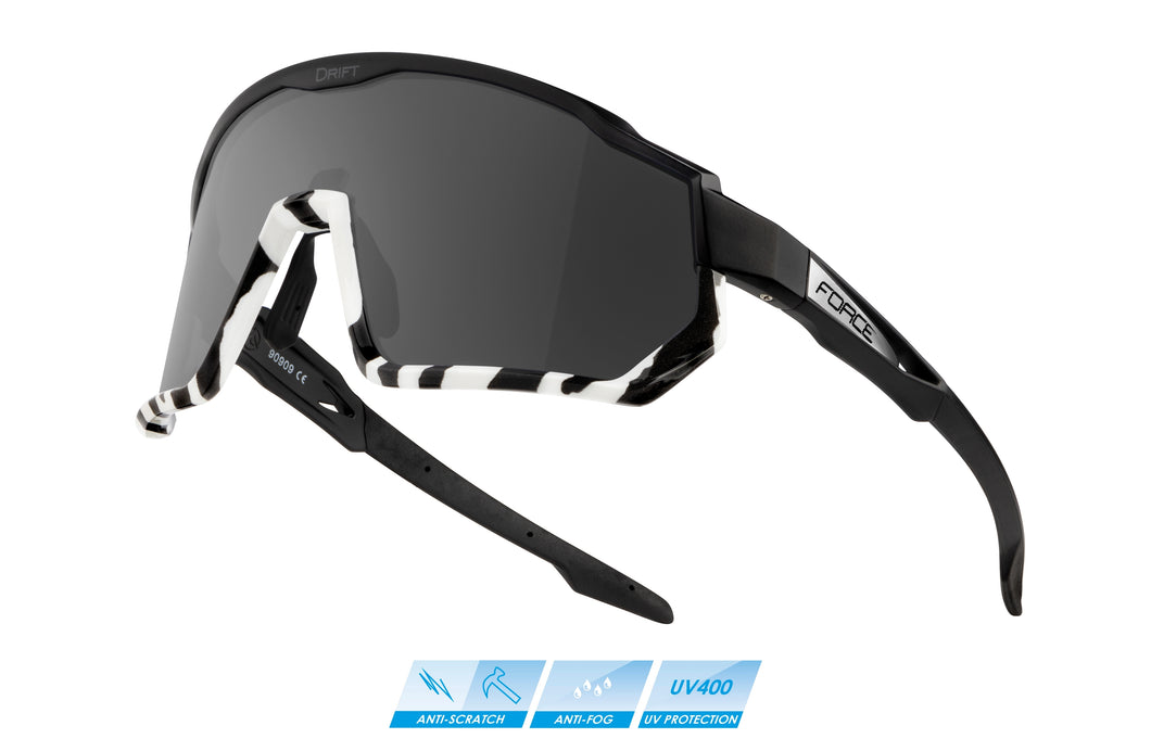 sunglasses F DRIFT black-zebra,blk contrast lens