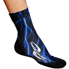 Load image into Gallery viewer, Classic Sand Socks (Unisex) - Blue Lightning - MyBeachStore
