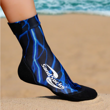 Load image into Gallery viewer, Classic Sand Socks (Unisex) - Blue Lightning - MyBeachStore
